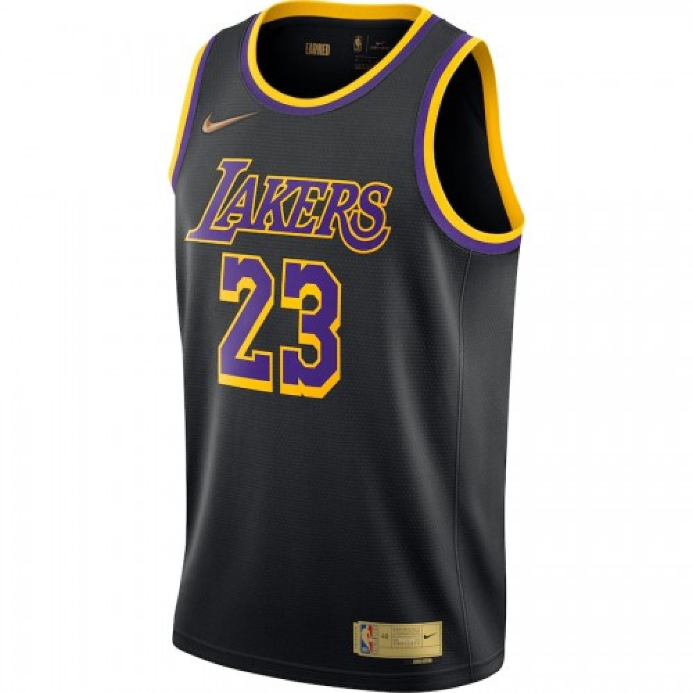 Men's Los Angeles Lakers LeBron James #23 Black 2020/21 Swingman Player Jersey – Earned Edition-Pro Kit Vault | Brand New 26/27 Sports Jerseys
